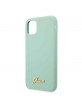 Guess Silicone Vintage Logo Gold Case Green iPhone 11 Pro