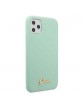 Guess Silicone Vintage Logo Gold Case Green iPhone 11 Pro