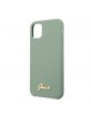 Guess Silicone Vintage Gold Logo Case iPhone 11 Pro khaki GUHCN58LSLMGKA