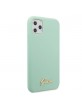 Guess Silicone Vintage Logo Gold Case Green iPhone 11 Pro Max