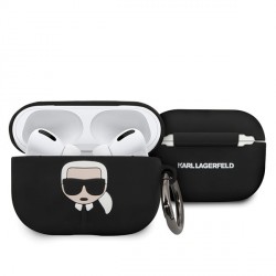 Karl Lagerfeld silicone case Ikonik AirPods Pro black KLACAPSILGLBK