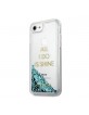 Guess iPhone SE 2020 / 8 / 7 Party Glitter Liquid Case blue