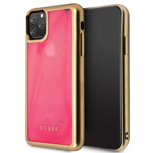 Guess Glow in the Dark Sand Matte Case Cover iPhone 11 Pro Pink