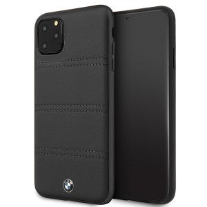 BMW iPhone 11 Pro Max Case / Cover Signature Horizontal Lines leather