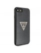 Guess iPhone SE 2020 / 8 / 7 Glitter Triangle Case black GUHCI8SGTLBK
