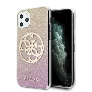 Guess Glitter Gradient 4G Circle Logo Case / Cover iPhone 11 Pro Rose Gold