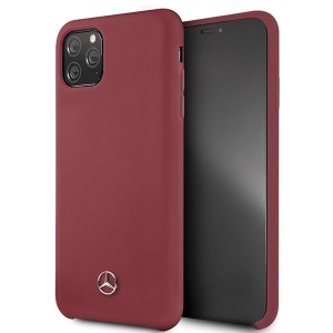 Mercedes Hülle iPhone 11 Pro Max Silikon Rot Innenfutter MEHCN65SILRE