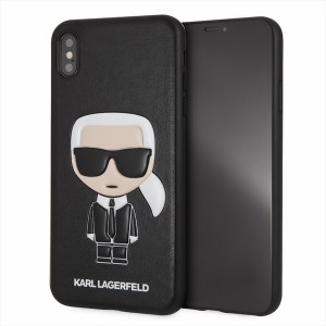 Karl Lagerfeld iPhone Xs Max Iconic Karl Embossed schwarz KLHCI65IKPUBK