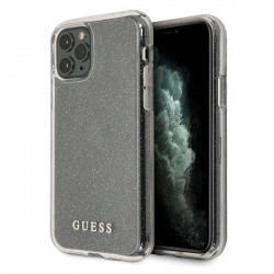 Guess iPhone 11 Pro Hülle Glitter Collection Silber