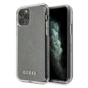 Guess iPhone 11 Pro Hülle Glitter Collection Silber GUHCN58PCGLSI