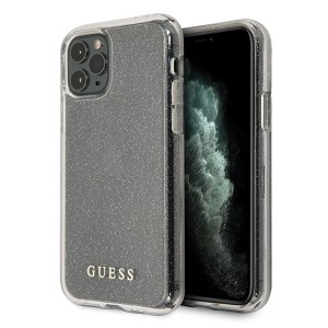 Guess iPhone 11 Pro Max Hülle Glitter Collection Silber