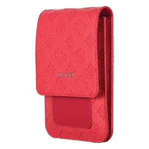 Guess Handytasche 4G Peony Wallet Bag Universal mit Schultergurt Rot GUWBPELRE