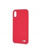 BMW iPhone XS / X Hülle Silicone M Collection Rot Innenfutter BMHCPXMSILRE