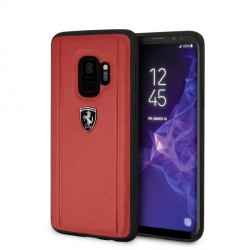 Ferrari Samsung S9 Case Cover Heritage Leather Red