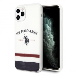 US Polo Hülle iPhone 11 Pro Tricolor Pattern weiß