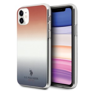 US Polo Hülle iPhone 11 Gradient Pattern blau rot