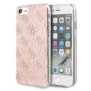 Guess Guess 4G glitter case iPhone SE 2020 / 8 / 7 pink