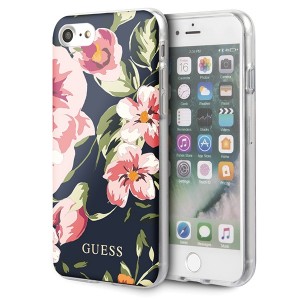 Guess iPhone SE 2020 / 8 / 7 Hülle Flower Shiny Collection N3 GUHCI8PCUTRFL03