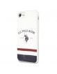 US Polo iPhone SE 2020 / 8 / 7 Hülle Tricolor Pattern weiß