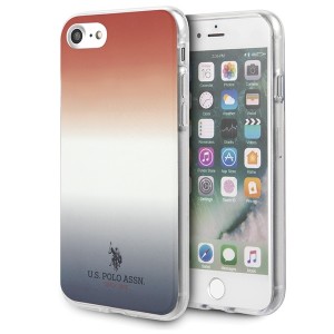 US Polo iPhone SE 2020 / 8 / 7 Hülle Gradient Pattern blau rot USHCI8TRDGRB