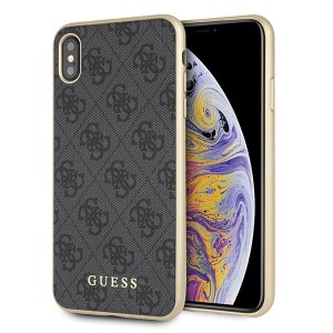 Guess 4G Stripe Case Cover iPhone XS Max Gray GUHCI65G4GG