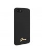 Guess iPhone SE 2020 / 8 / 7 Silicone Case Vintage Gold Logo Black Inner Lining