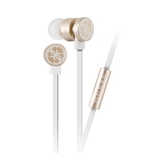 Guess stereo headset white / gold 3.5mm