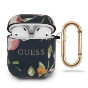 Guess Silicone Case AirPods 1 / 2 Flower N.3 Blue Collection GUACA2TPUBKFL03
