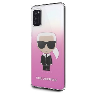 Karl Lagerfeld Samsung Galaxy A41 Hülle pink Gradient Ikonik Karl KLHCA41TRDFKPI
