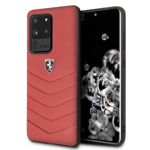 Ferrari Heritage Leather Cover Samsung Galaxy S20 Ultra Red
