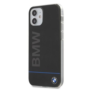 BMW iPhone 12 mini Hard Case PC + TPU Blue Line Cover Black