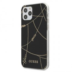 Guess iPhone 12 Pro Max 6,7" Hülle Chain schwarz GUHCP12LPCUCHBK