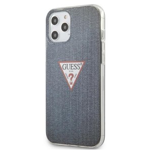 GUESS iPhone 12 Pro Max 6,7 Hülle Case Cover Jeans Blau GUHCP12LPCUJULDB