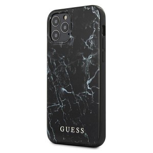 GUESS iPhone 12 / 12 Pro Case Marble Cover black