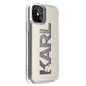 Karl Lagerfeld iPhone 12 Pro Max Hülle Mirror Liquid Glitter Karl KLHCP12LKLMLGR