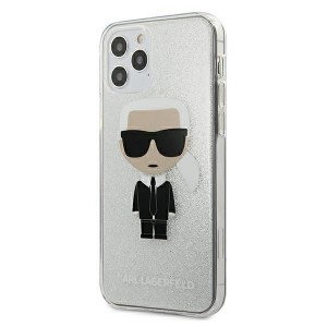 Karl Lagerfeld iPhone 12 Pro Max Hülle / Cover / Case Glitter Ikonik Karl KLHCP12LPCUTRIKSL