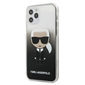 Karl Lagerfeld iPhone 12 Pro Max 6.7 Case Gradient Ikonik Karl black