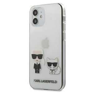 Karl Lagerfeld iPhone 12 mini Hülle / Cover / Case Karl & Choupette Transparent KLHCP12SCKTR