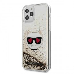 Karl Lagerfeld iPhone 12 mini Cover / Case / Etui Liquid Glitter Choupette