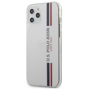 US Polo iPhone 12 Pro Max 6,7 Hülle Tricolor weiß USHCP12LPCUSSWH