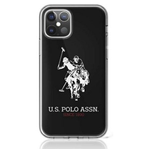 US Polo iPhone 12 Pro Max 6,7 Hülle Shiny Big Logo schwarz