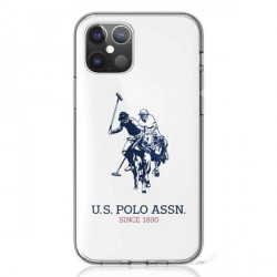 US Polo iPhone 12 Pro Max 6.7 Case Shiny Big Logo white