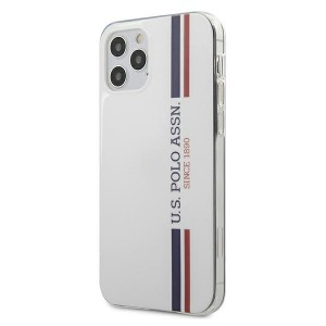 US Polo iPhone 12 / 12 Pro 6,1 Hülle Tricolor weiß