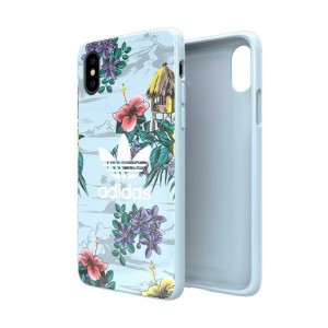 Adidas OR SnapCase / Hülle Floral iPhone X / Xs grau CJ8322