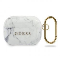 Guess AirPods Pro Cover Hülle Case Marmor weiß GUACAPTPUMAWH