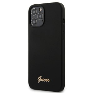 Guess iPhone 12 Pro Max 6.7 cover silicone logo black GUHCP12LLSLMGBK