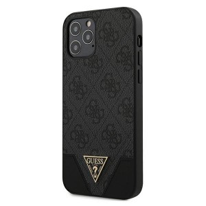 GUESS iPhone 12 / 12 Pro Case / Cover / Etui 4G Triangle gray