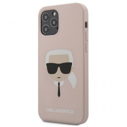 Karl Lagerfeld iPhone 12 / 12 Pro 6,1 Schutzhülle Silikon Head Rosa