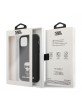 Karl Lagerfeld iPhone 12 mini 5,4 Schutzhülle Saffiano Ikonik Metal