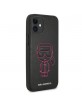 Karl Lagerfeld iPhone 12 mini case Cover Ikonik Outline Embossed Black / Pink